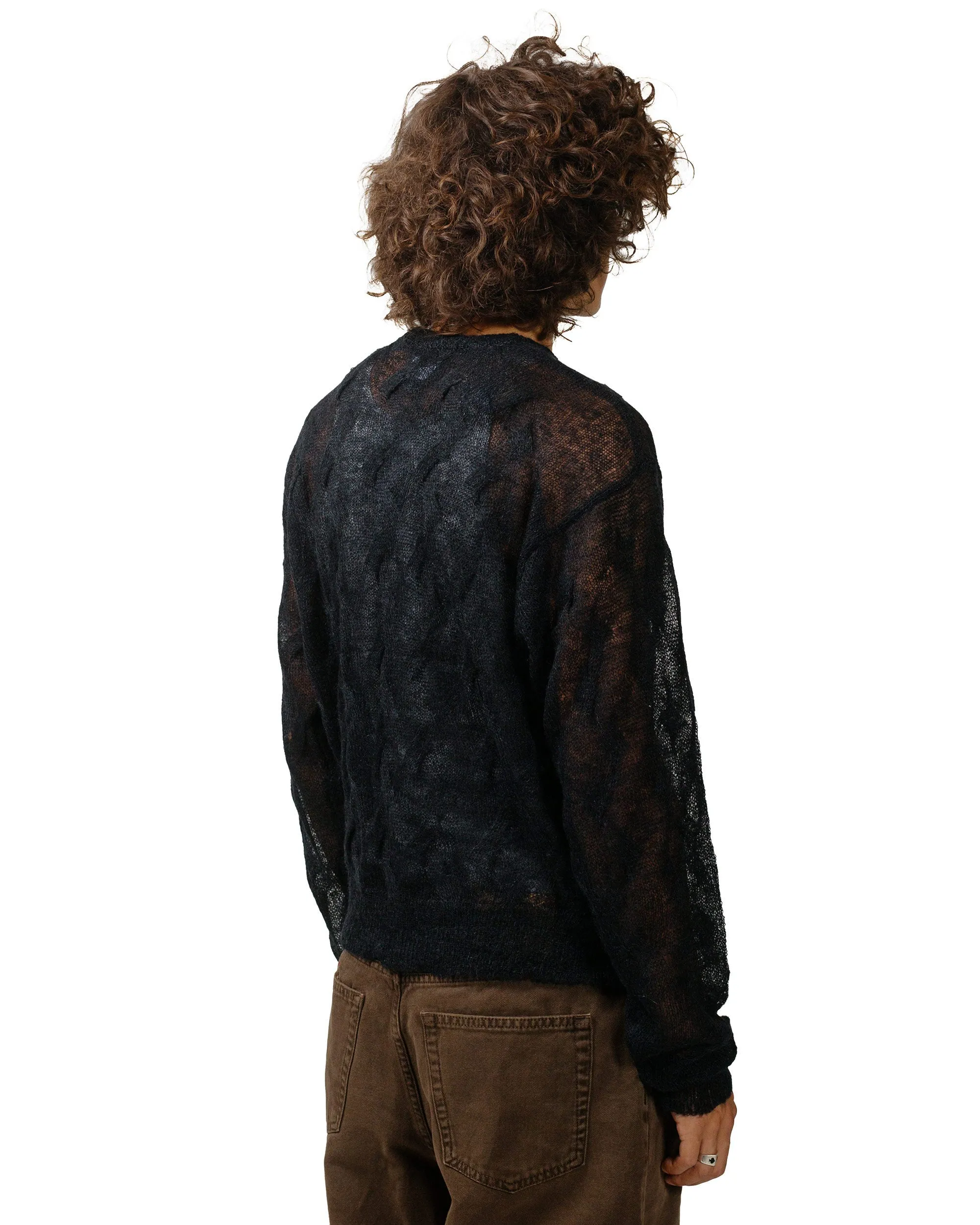 right for hot weather St??ssy Loose Knit Cross Cable Black