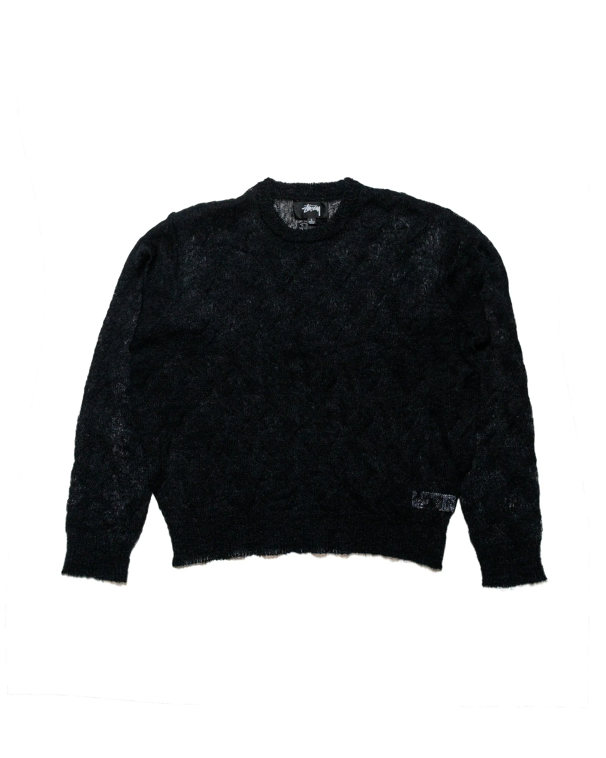 Brand Reputation Fresh Chic St??ssy Loose Knit Cross Cable Black