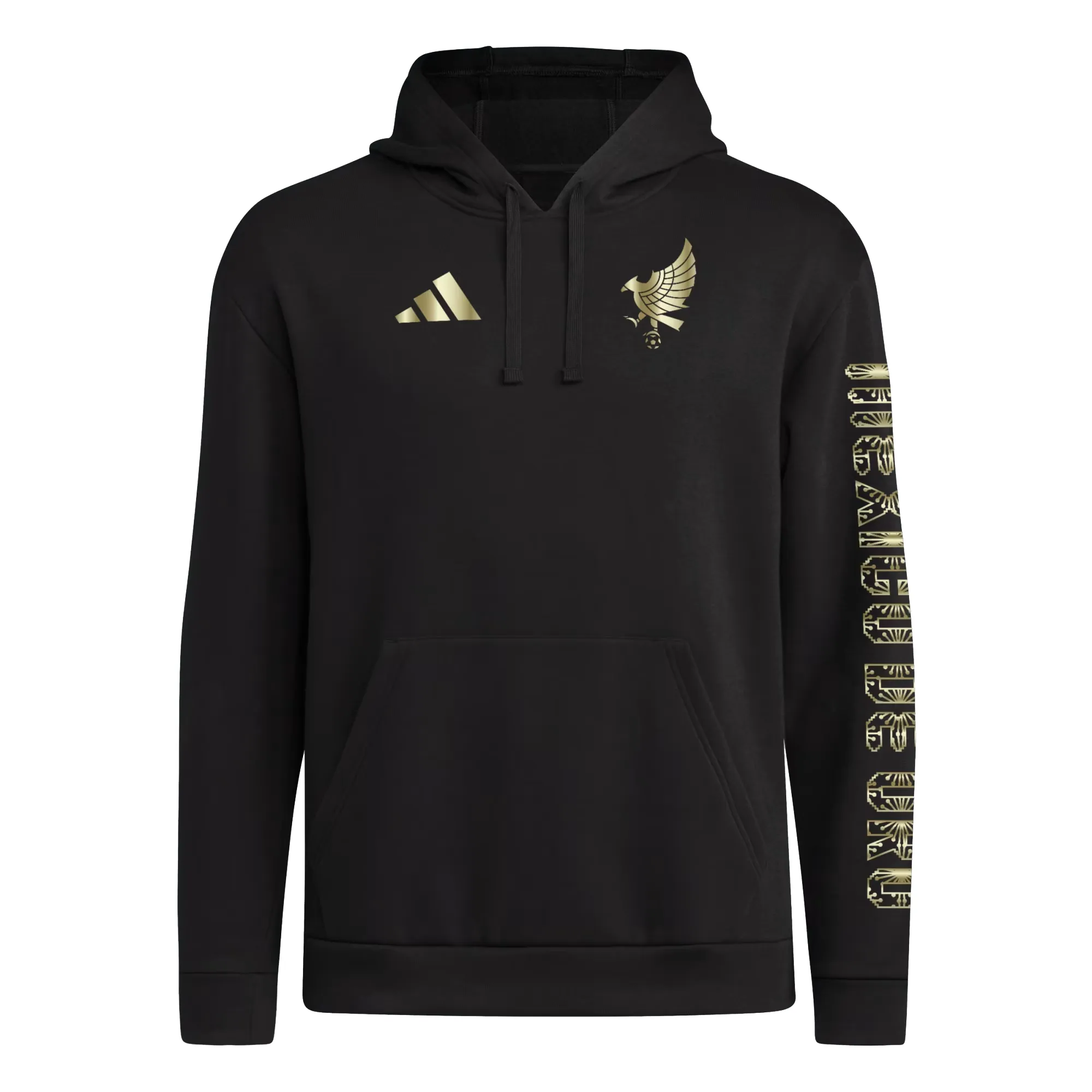 Vacation Style adidas Mexico De Oro Hoodie 25/26 (Black/Gold Metallic)