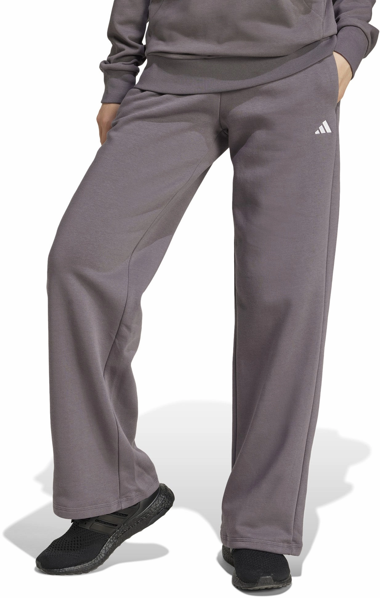 Relaxed Comfort Look Women's Essentials Small Logo Feel Cozy Open-Hem Joggers