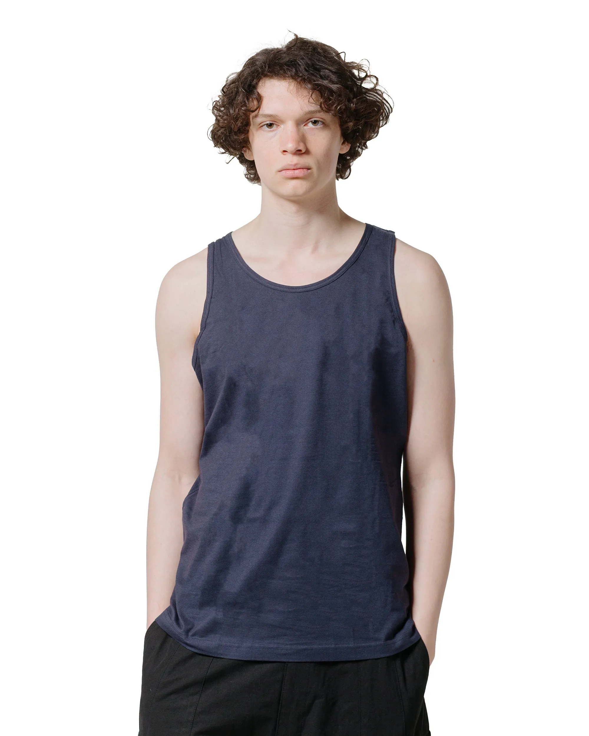 Comme des Gar?ons SHIRT Sunspel Vest Navy Simple Comfort Look