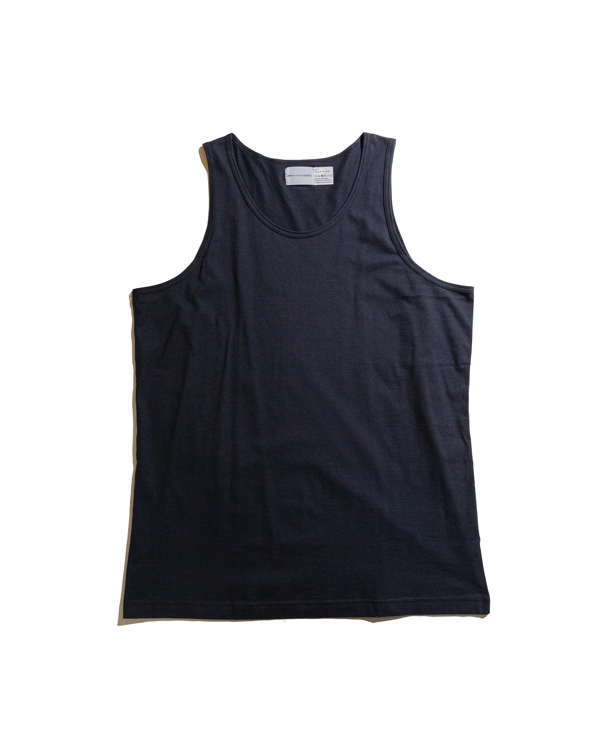 Comme des Gar?ons SHIRT Sunspel Vest Navy Pure Cotton