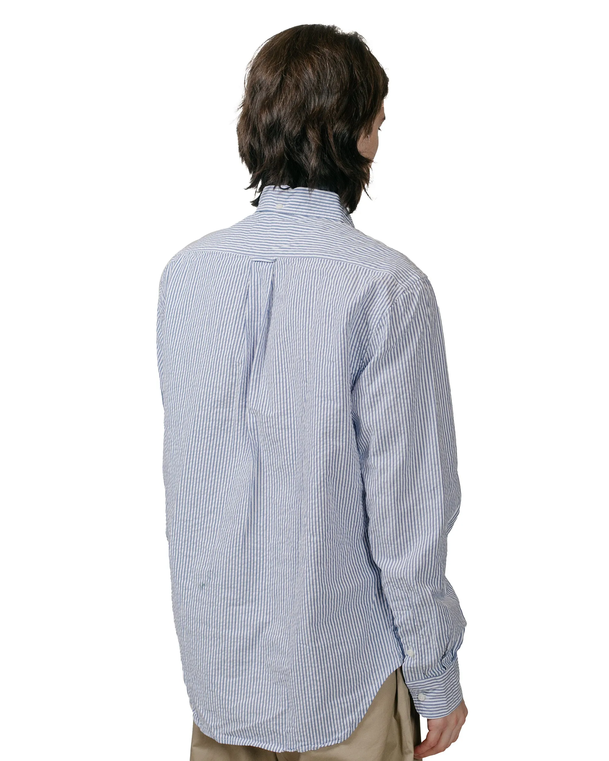 Gitman Vintage Bros. Blue Stripe Seersucker Shirt birthday party
