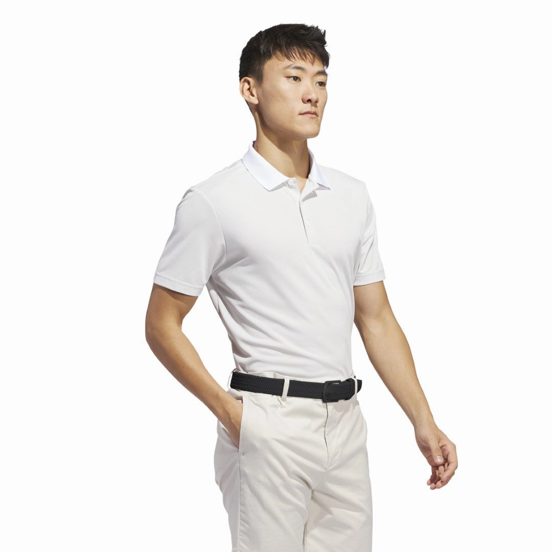 dry cleanable Relaxed Fit Performance Heathered Polo T-shirt