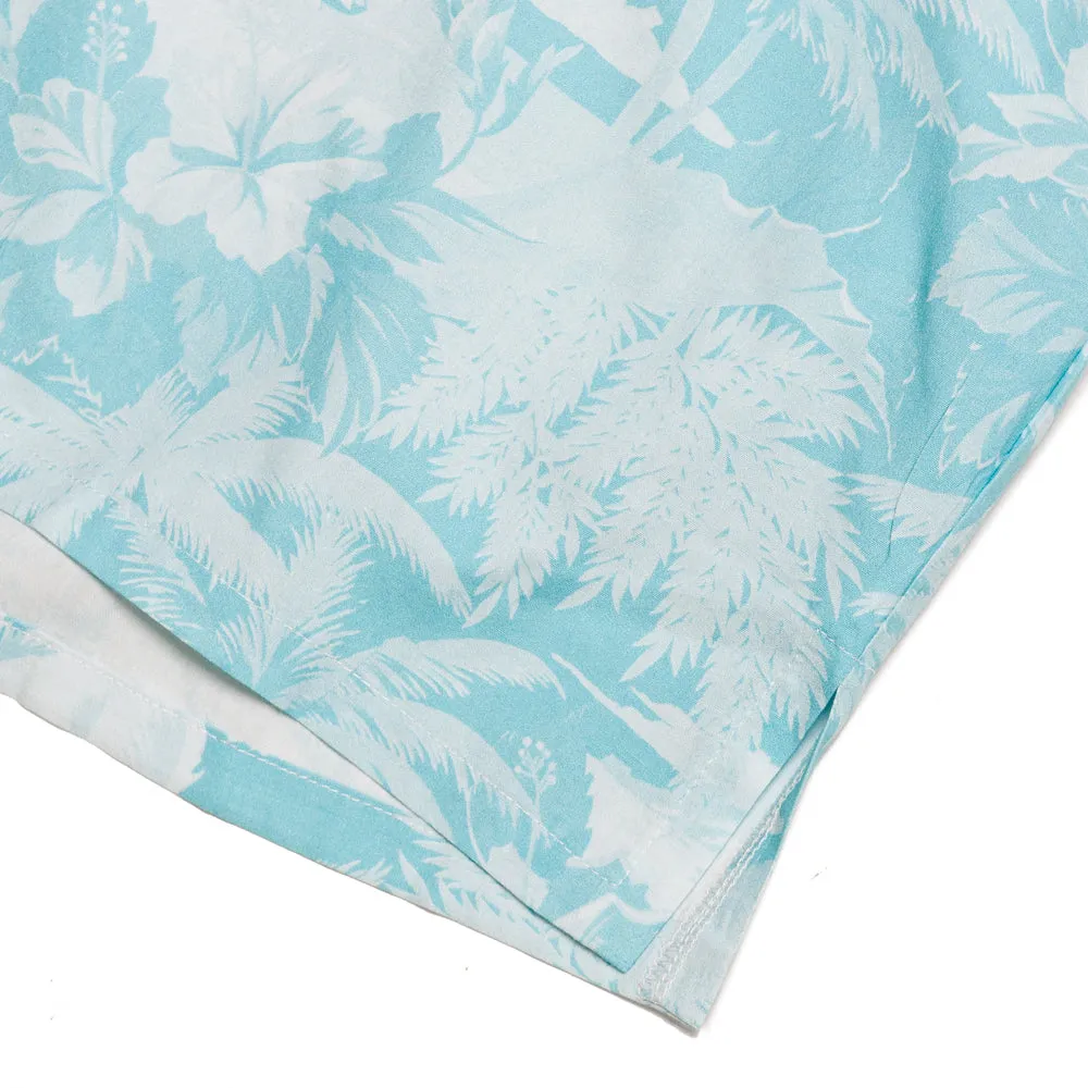 Bather Teal Aloha Camp Shirt BBQ Party