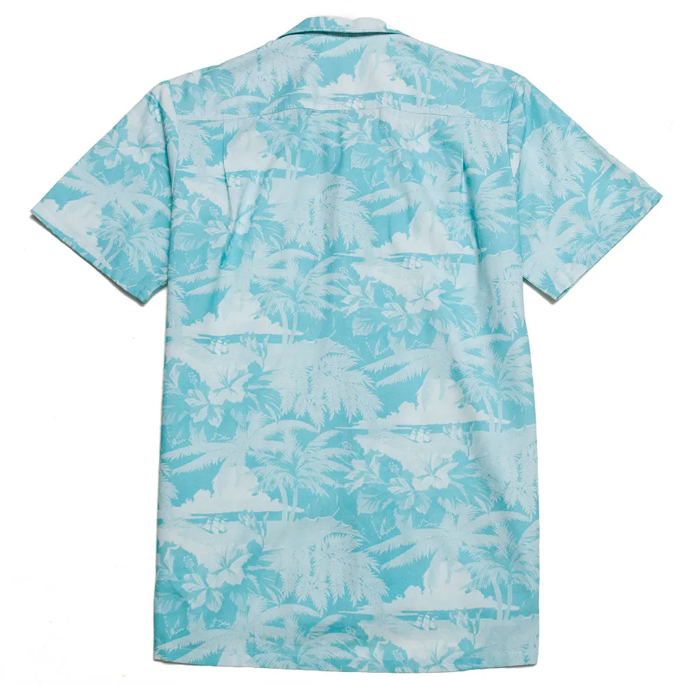 Bather Teal Aloha Camp Shirt Modern Aesthetic
