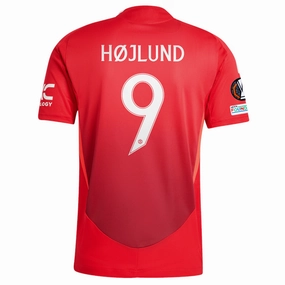 adidas Manchester United Authentic Rasmus H?jlund Home Jersey w/ Europa League Patches 24/25 (MUFC Red/Bright Red) No Resistance Breathable mesh