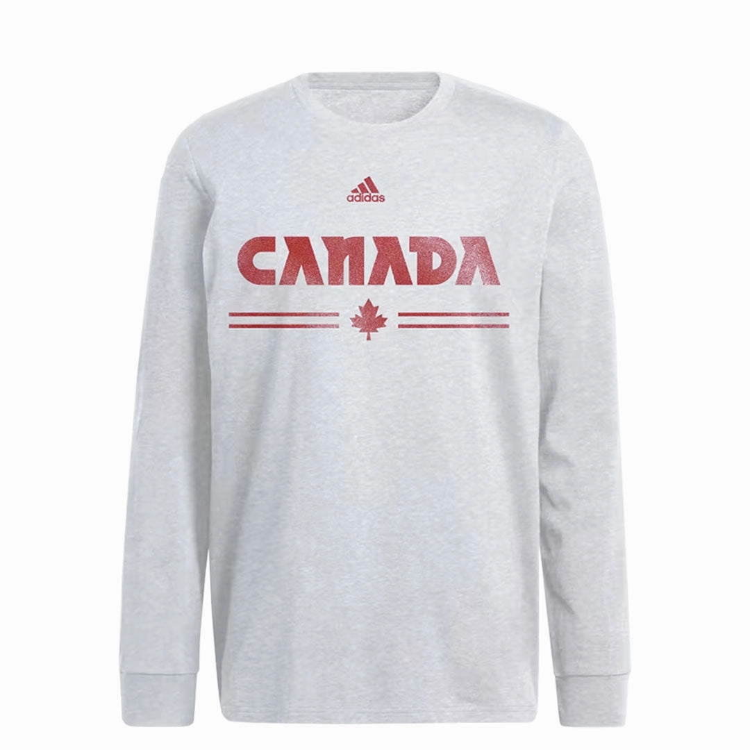 Wind Resistant Coating Sweat Control adidas - Men's Canada Soccer Retro Long Sleeve Crewneck Sweatshirt (GA4862)