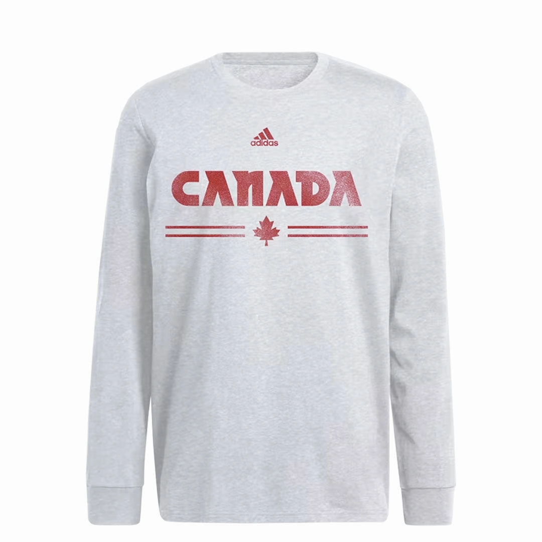 Moisture Transfer adidas - Men's Canada Soccer Retro Long Sleeve Crewneck Sweatshirt (GA4862)