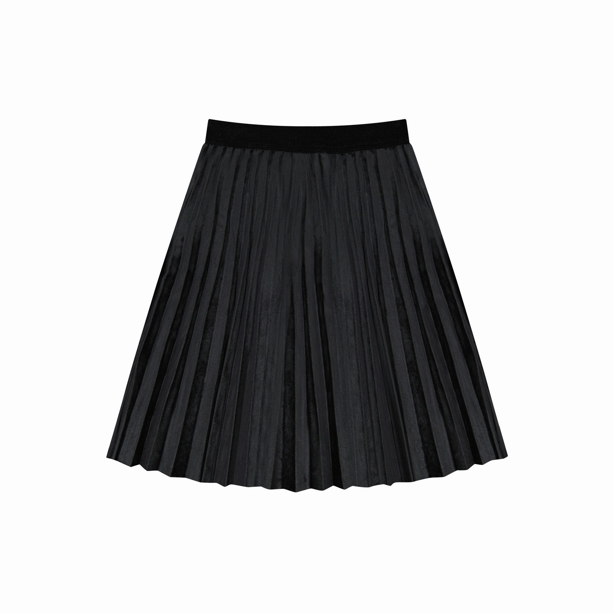 urban scene Melange Pleated Velour Skirt