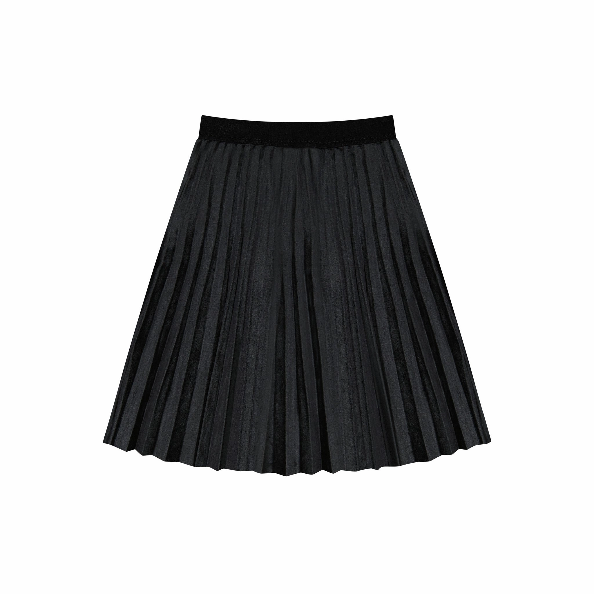 garden party Handmade Quality Melange Pleated Velour Skirt