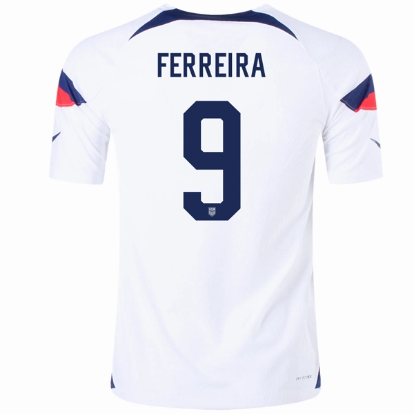 Adjustable Hem streamlined look Nike United States Authentic Match Jesus Ferreira Home Jersey 22/23 (White/Loyal Blue)