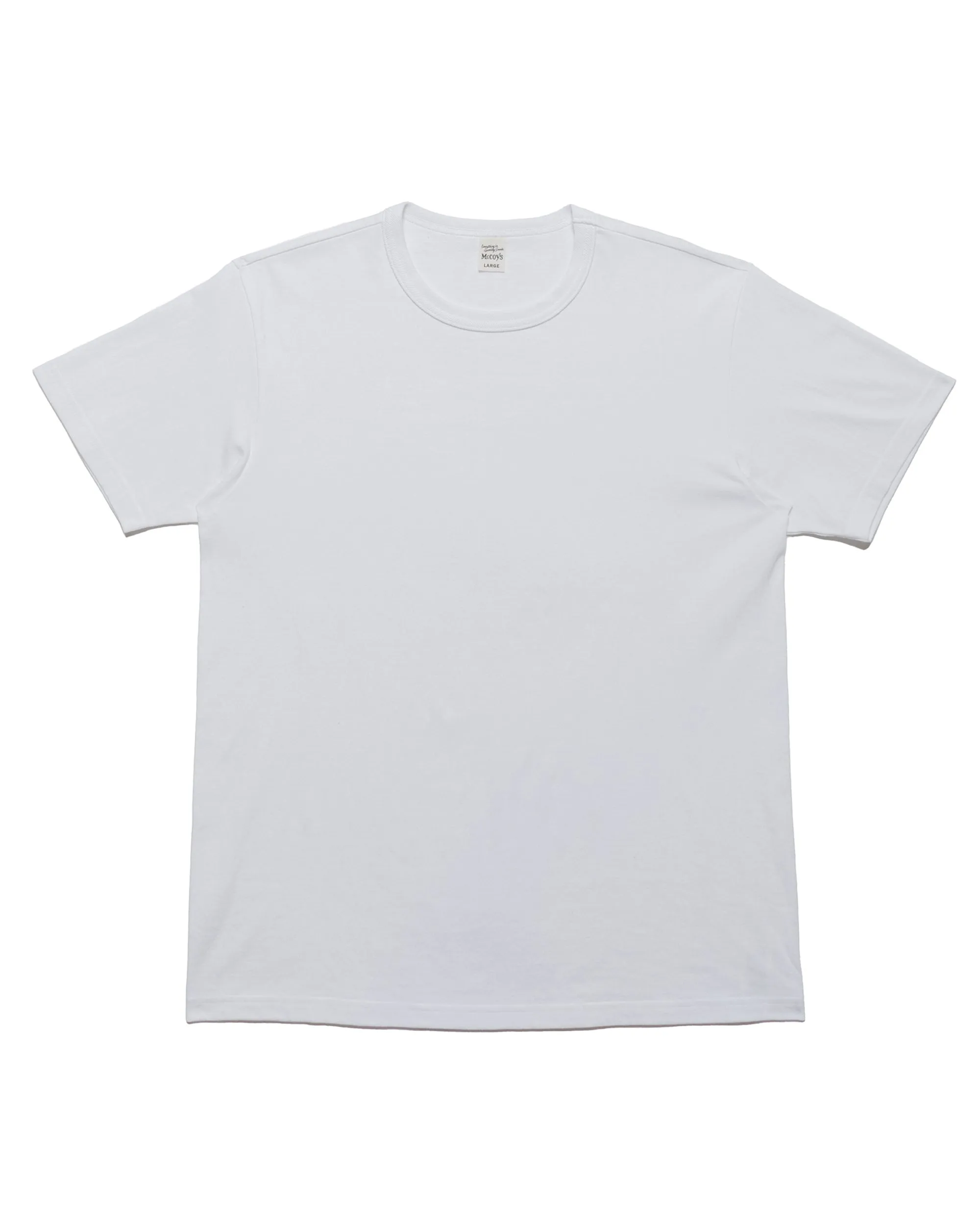Casual Chic Wear EasyCare Fabric The Real McCoy's MC20000 2pcs Pack Tee White
