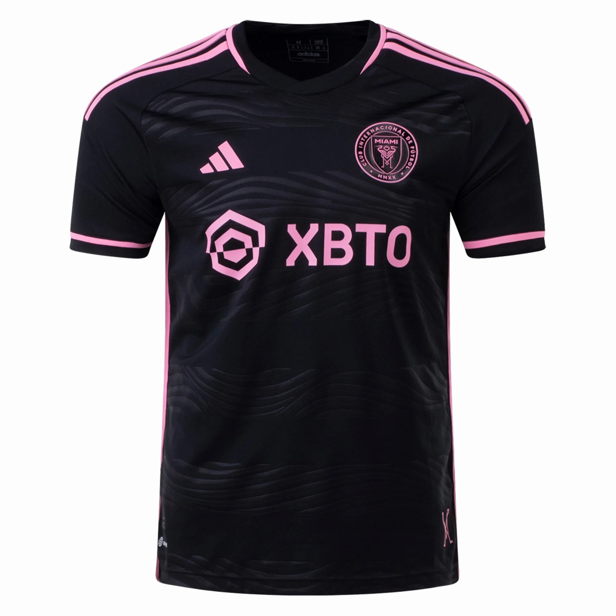 All Purpose Knit Breathable Material adidas Inter Miami Authentic Away Jersey 23/24 (Black/Pink)