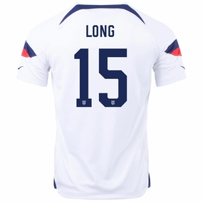 match day Quick Evaporate Technology Nike United States Aaron Long Home Jersey 22/23 (White/Loyal Blue)