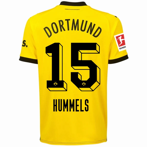 Compression Fit Engineering Core Support Puma Borussia Dortmund Mats Hummels Home Jersey w/ Bundesliga Patch 23/24 (Cyber Yellow/Puma Black)