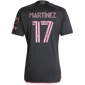 Colorfast Dye Methods Reinforced Shoulders adidas Inter Miami Josef Martinez Royal Caribbean Away Jersey w/ MLS   Apple TV Patches 23/24 (Black/Bliss Pink)