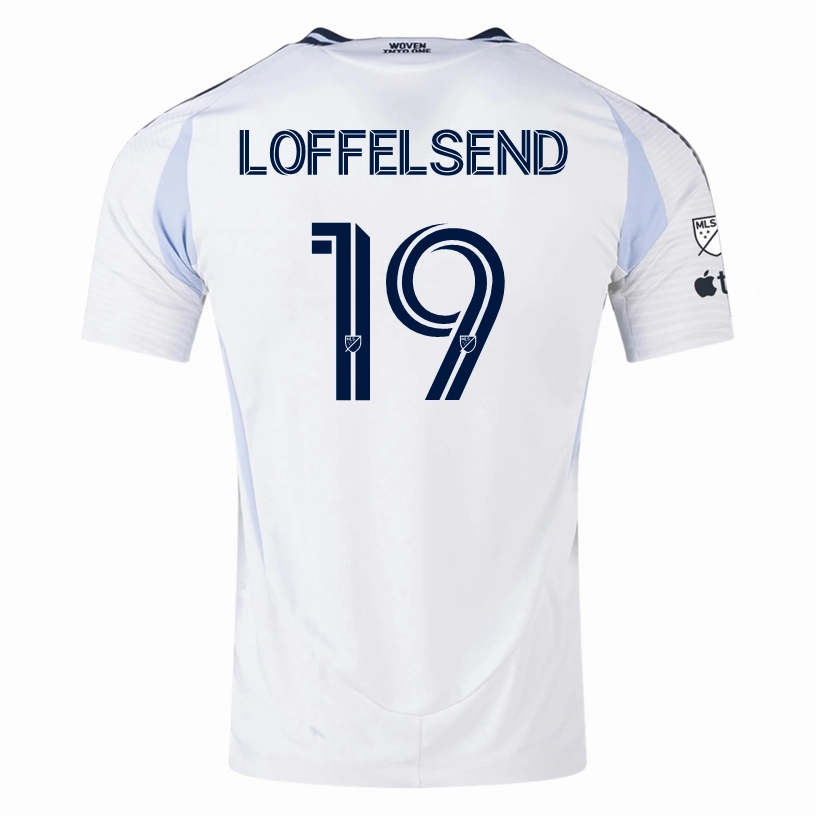 Drop Shoulder Moisture Wicking Design adidas San Diego FC Authentic Jasper L?ffelsend Away Jersey 25/26 w/ MLS & Apple Patch (White)