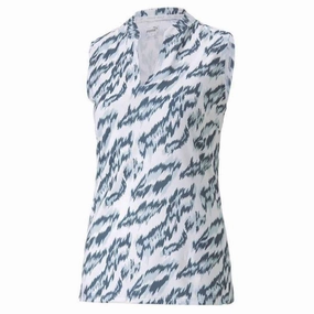 Comfortable fit Double Stitched Edging Puma - Women's MATTR Animal Sleeveless Polo (538999 01)