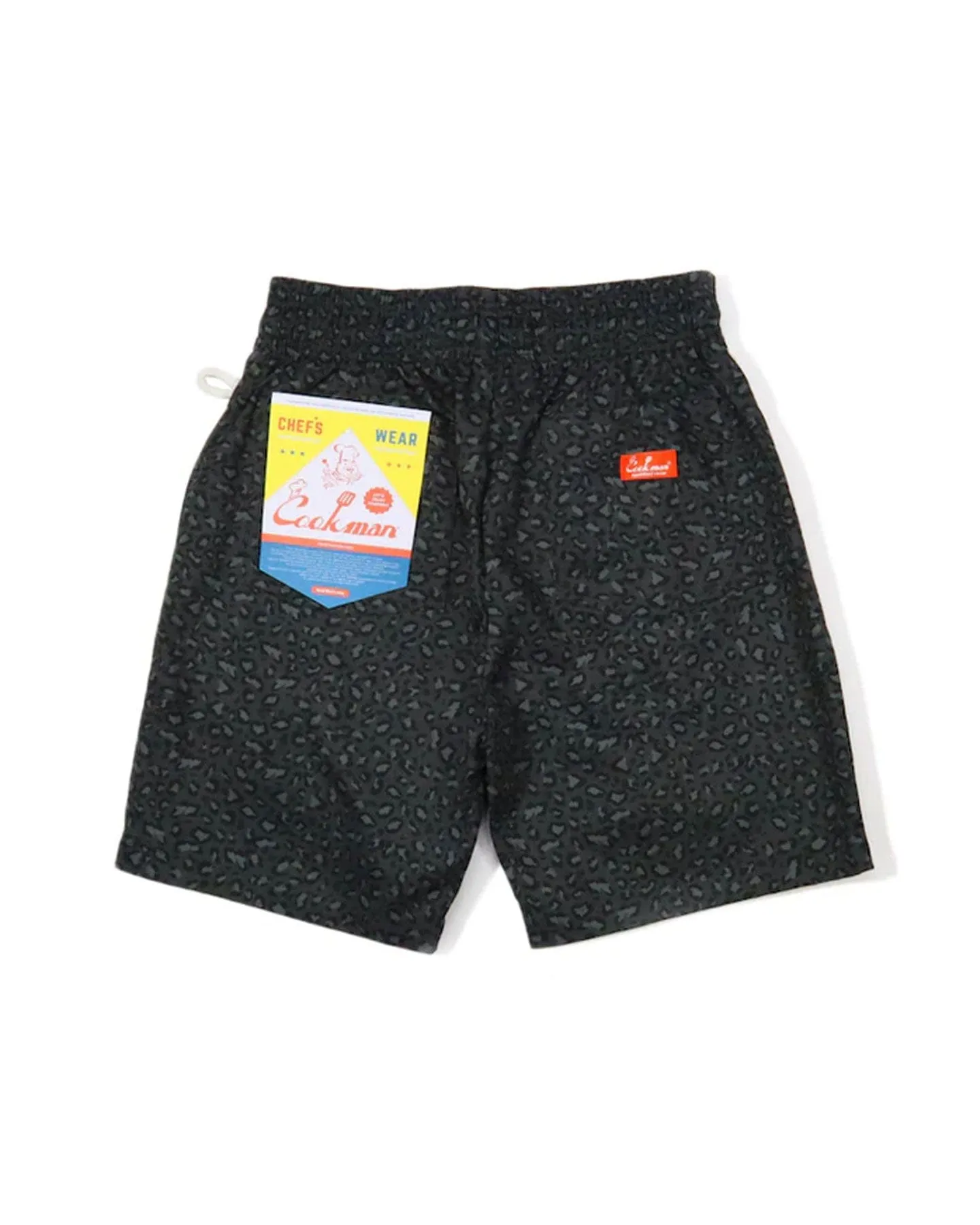 Cookman Chef Short Pants - Black Leopard Pearl Tone
