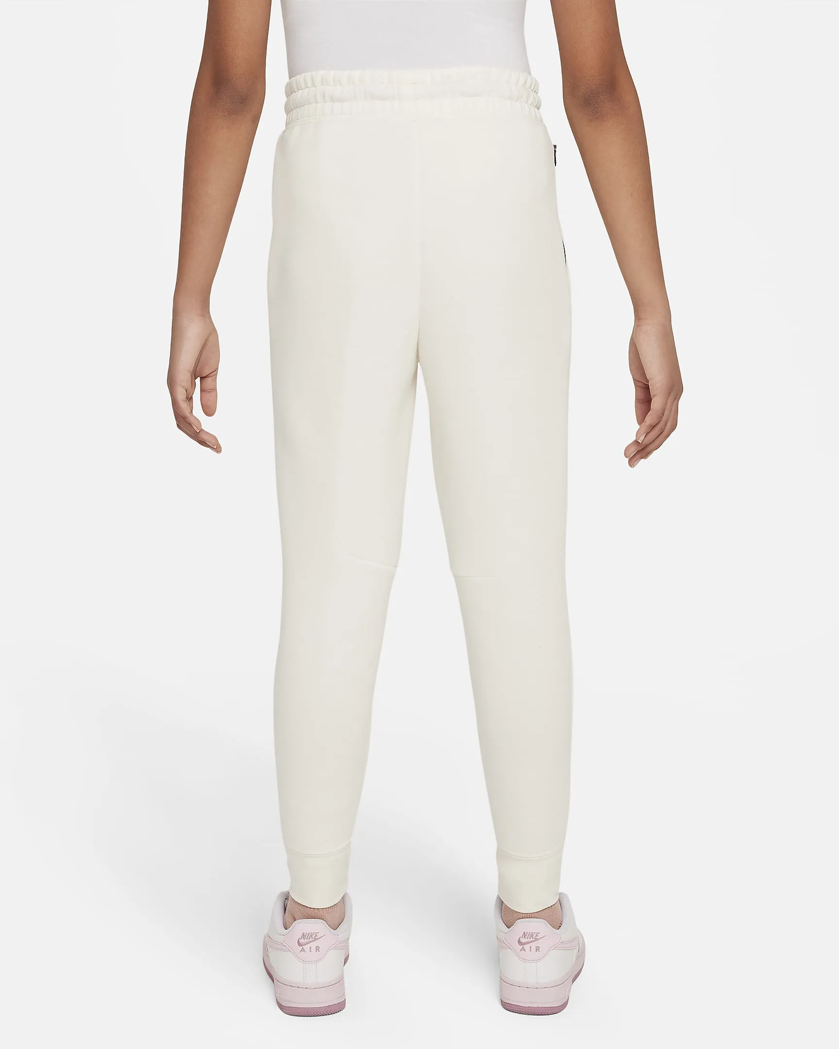 Classic Wear Nike "Sportswear Tech Fleece Big Kids' (Girls') Joggers" K - Pale Ivory / Black