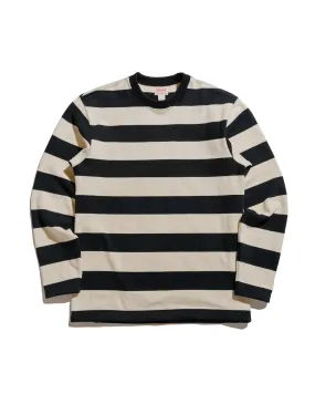 Weekend Active All-Day Wear The Real McCoy's BC24101 Buco Stripe Racing Jersey Black/White