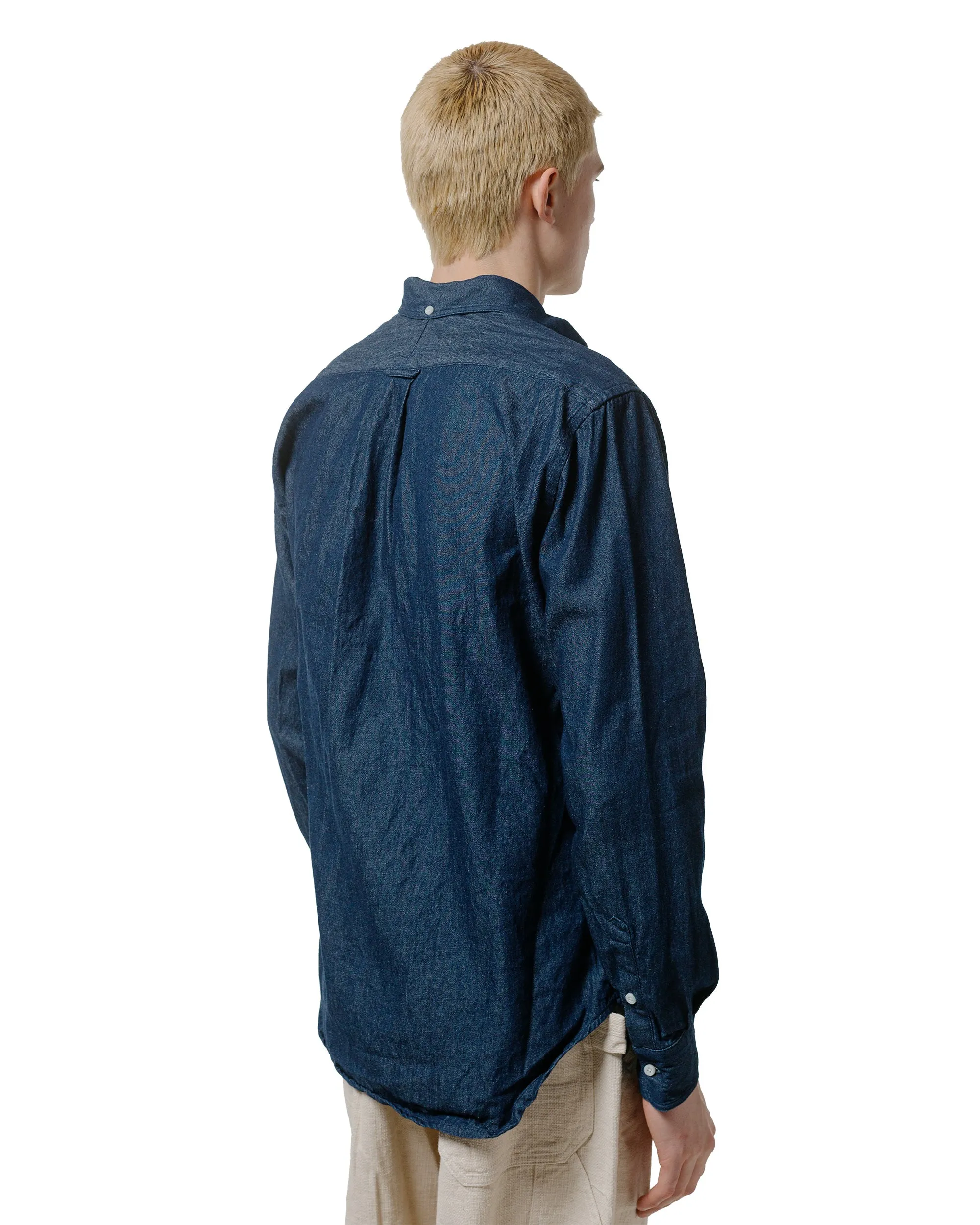 Yoke Design Flatlock stitching Gitman Vintage Bros. Summerweight Indigo Denim Shirt