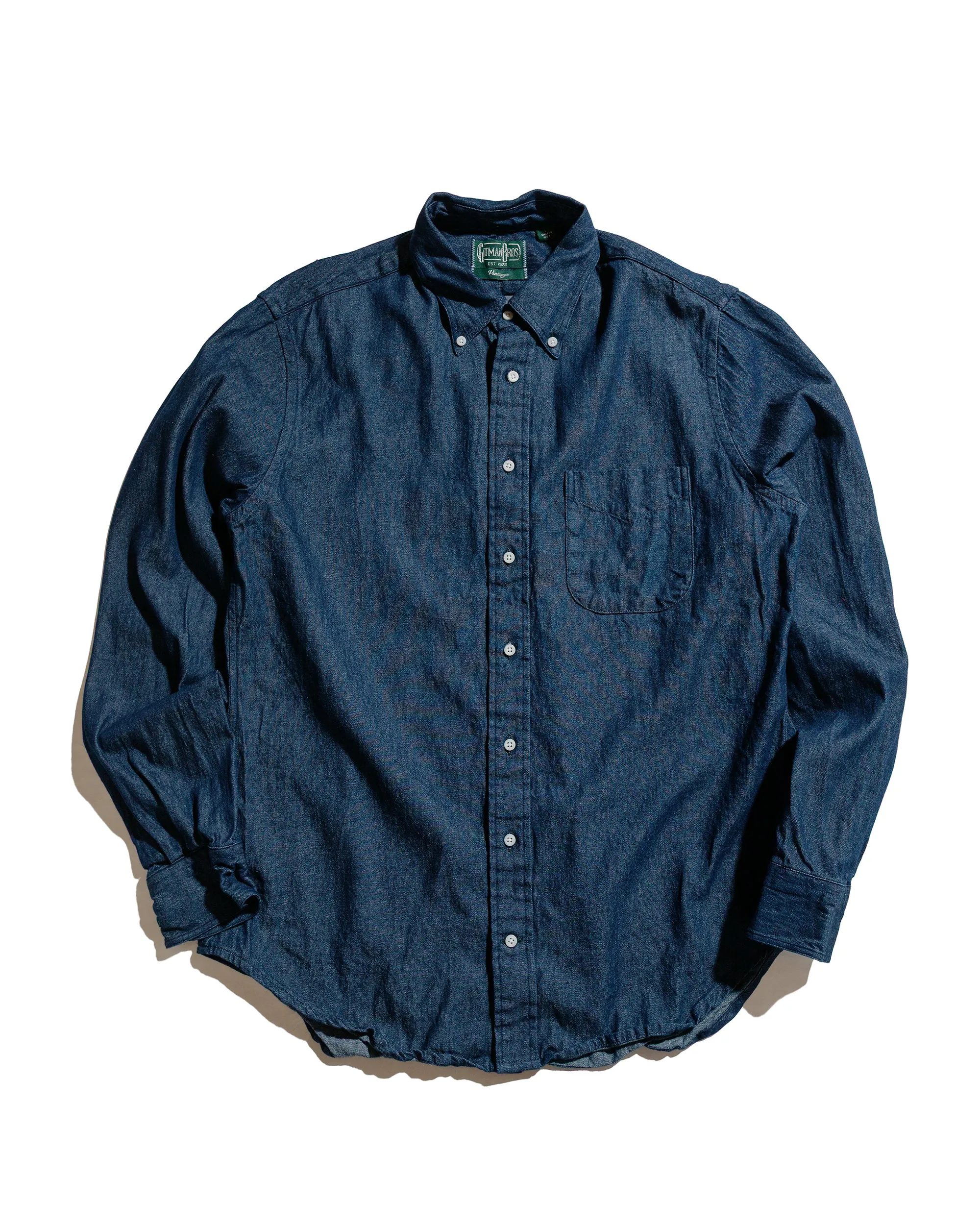 Daytime Look Midweight Textile Gitman Vintage Bros. Summerweight Indigo Denim Shirt
