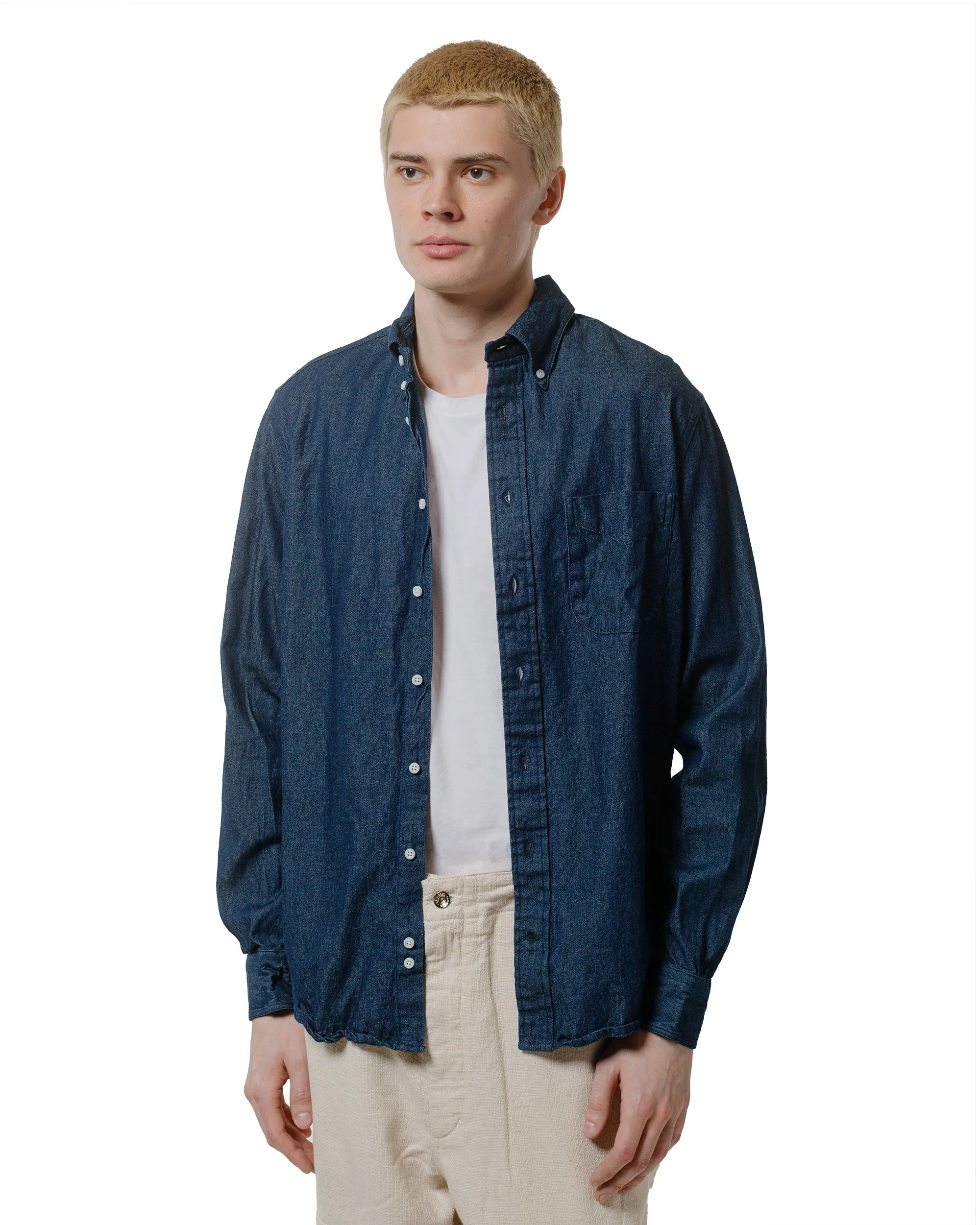 Ultra Soft Interior Gitman Vintage Bros. Summerweight Indigo Denim Shirt