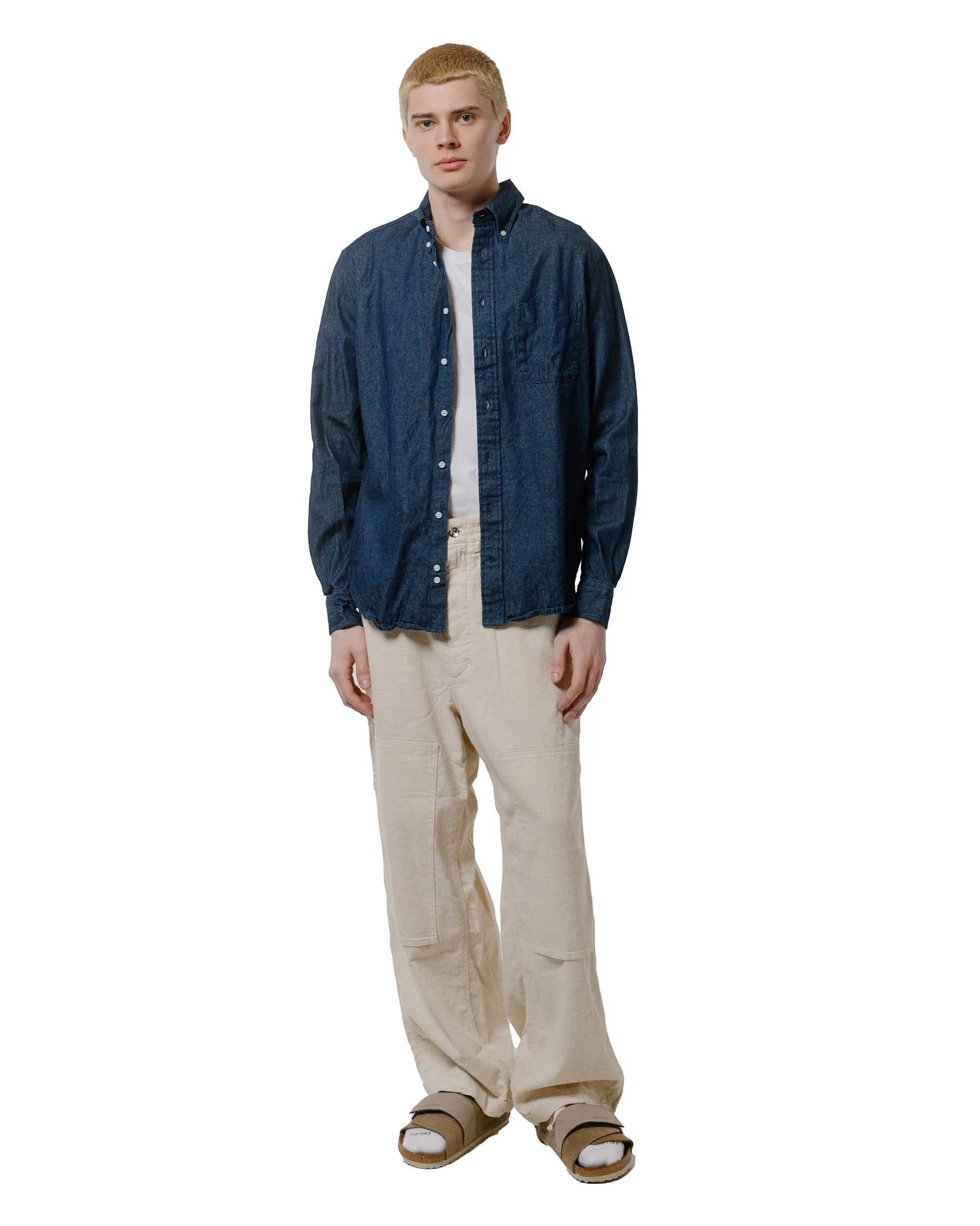 Gitman Vintage Bros. Summerweight Indigo Denim Shirt Athletic Look Button Down Design