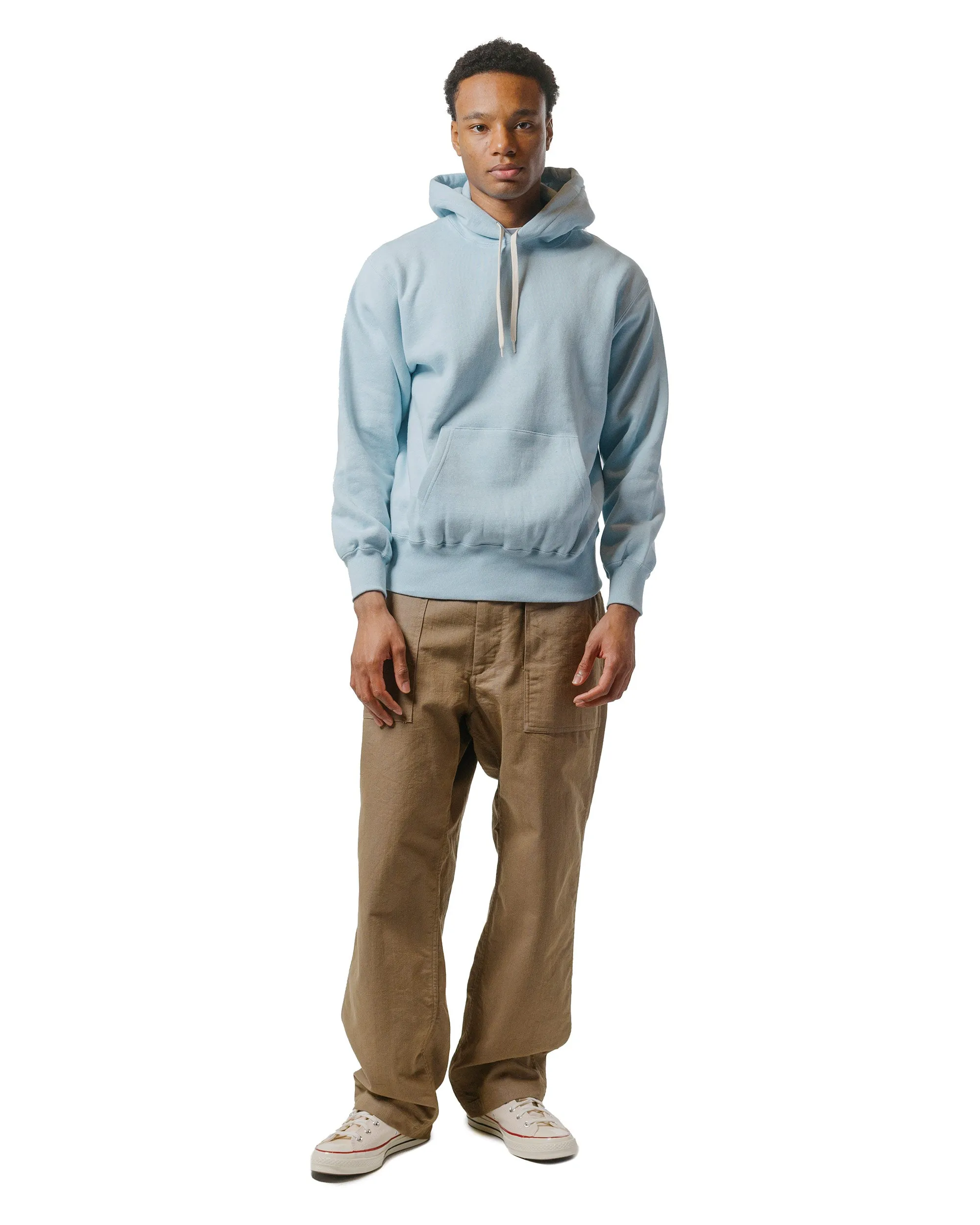 lace accents The Real McCoy??s MC24114 10 Oz. Loopwheel Hooded Sweatshirt Saxe