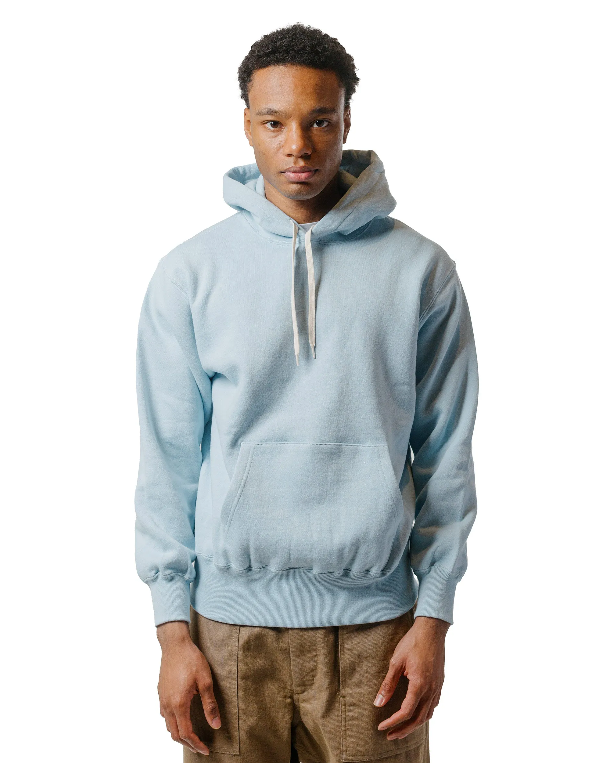 The Real McCoy??s MC24114 10 Oz. Loopwheel Hooded Sweatshirt Saxe fit for home Home Relaxation