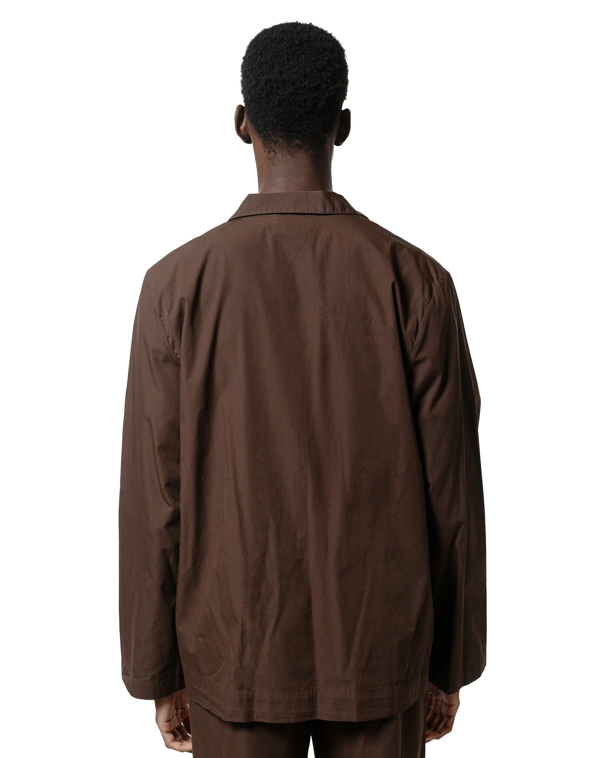 Easy Care Material Perfect Fit Tekla Poplin Pyjama Shirt Coffee