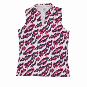 Odor Resistant Finish Breathable Sportswear Fabric Puma - Women's MATTR Animal Sleeveless Polo (538999 03)