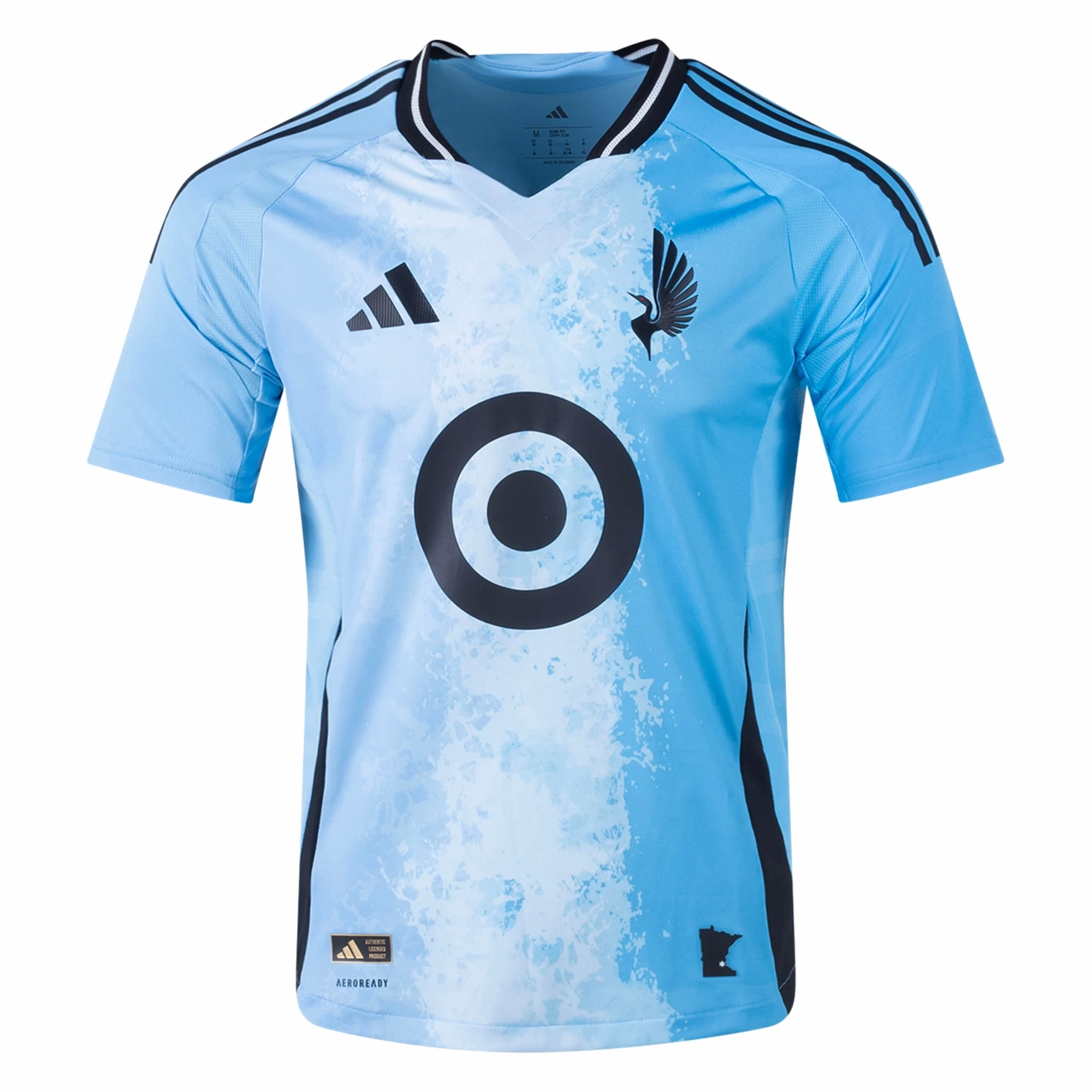 Non Restrictive Armholes Soft Binding Edges adidas Minnesota United Authentic Mat??? Kme? Away Jersey 25/26 (Zenith Blue)