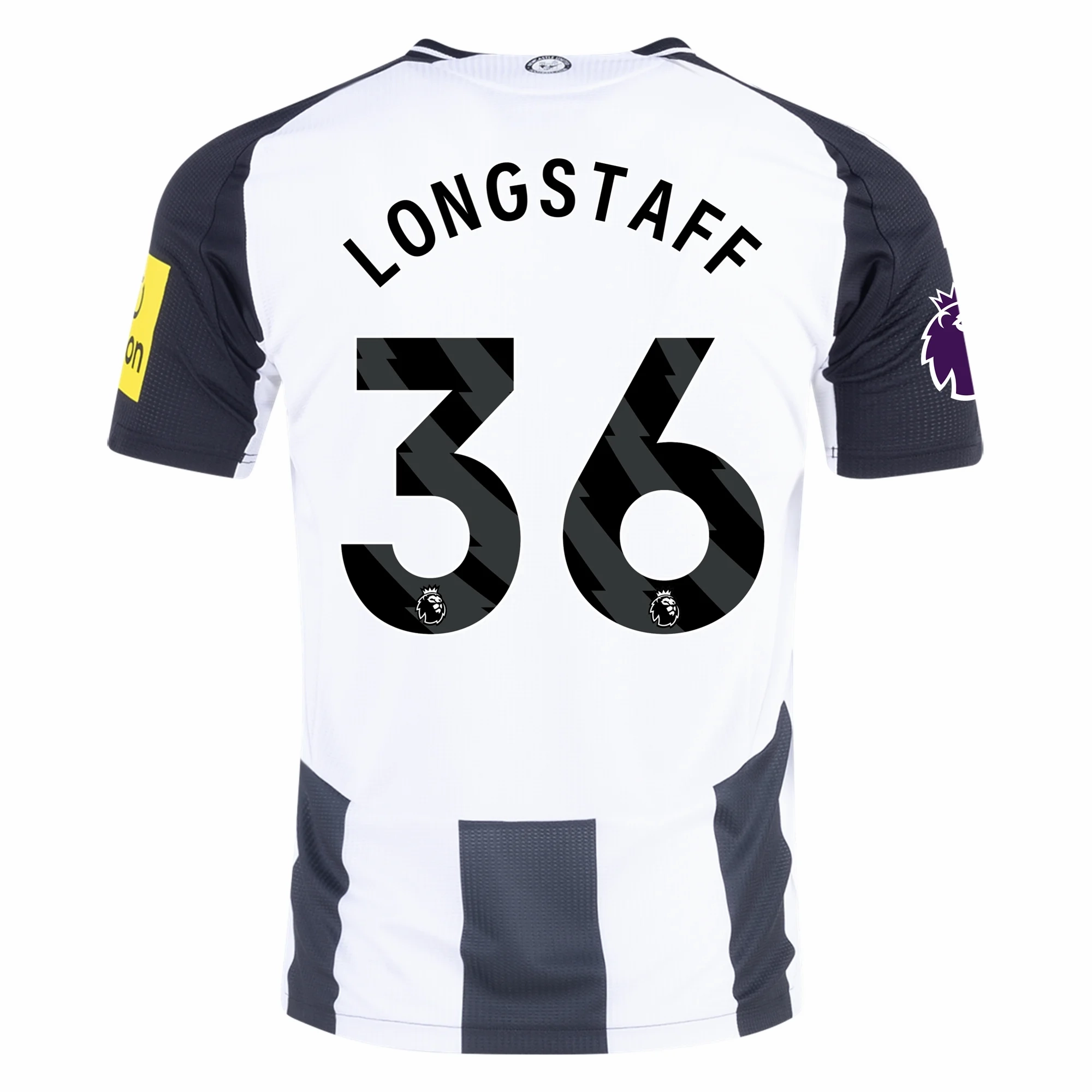 Non Irritating Fabric Adidas Newcastle United Authentic Sean Longstaff Home Jersey w/ EPL Patch 24/25 (Black/White)