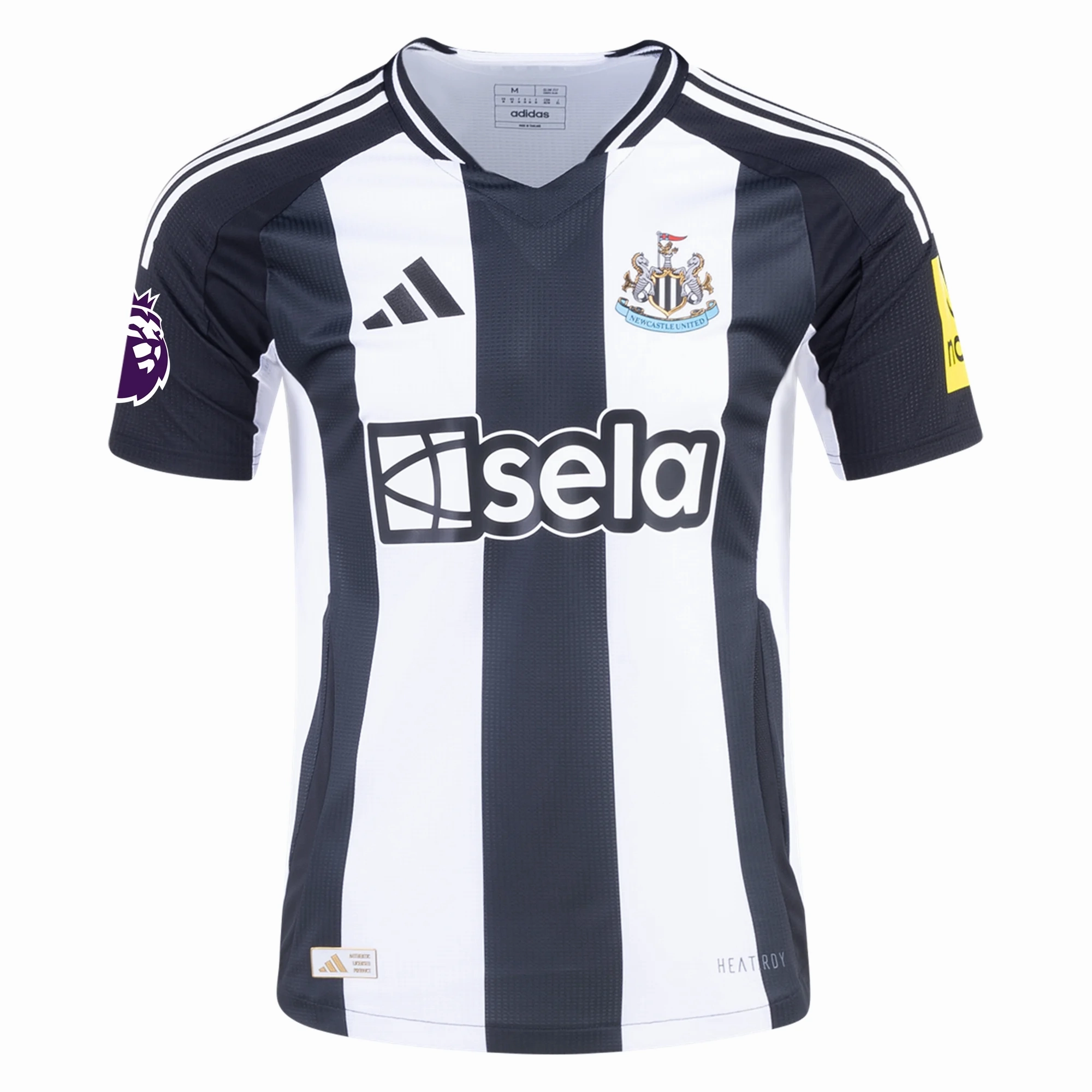 Adidas Newcastle United Authentic Sean Longstaff Home Jersey w/ EPL Patch 24/25 (Black/White) Air Optimized
