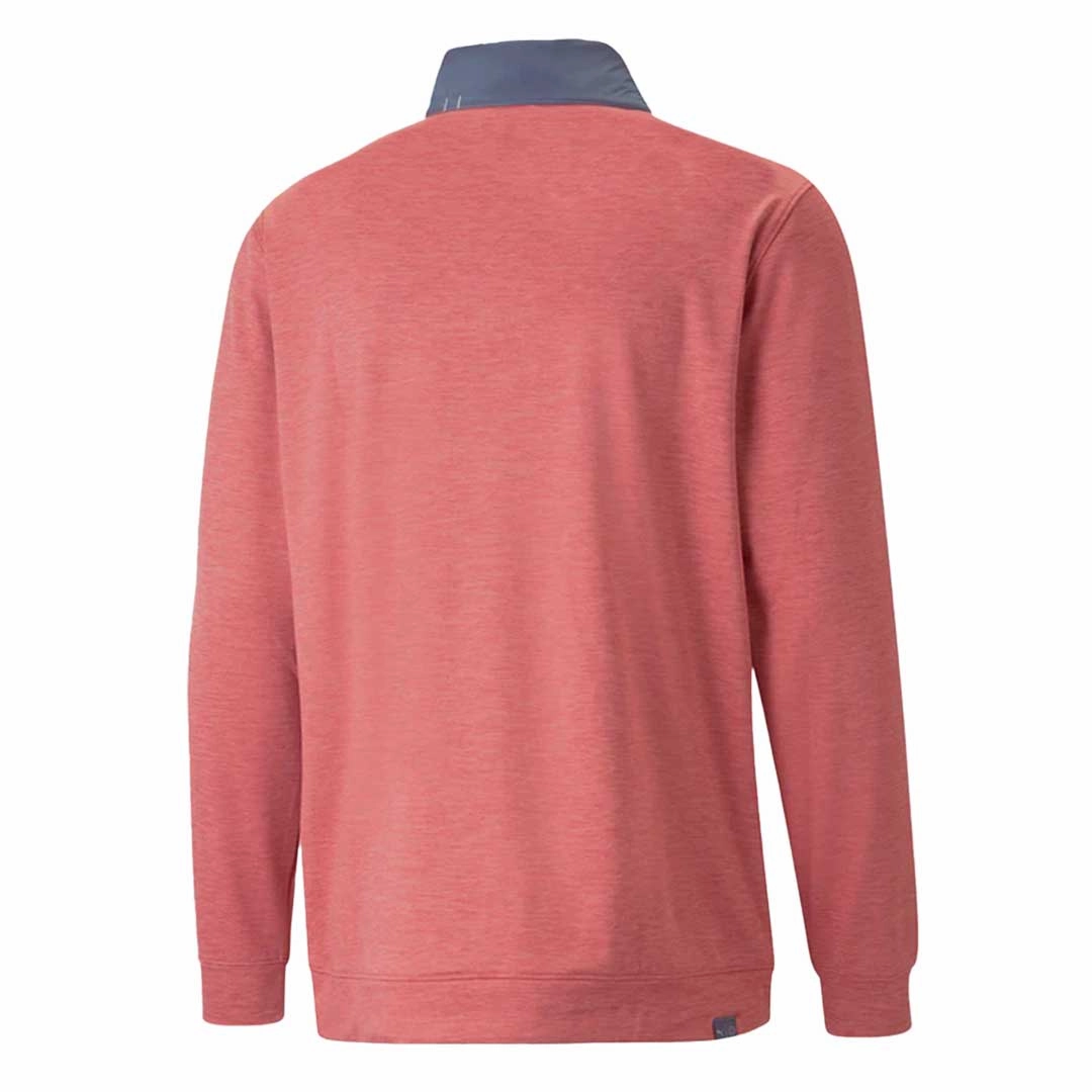 Hidden Pocket Design Puma - Men's Cloudspun Colorblock 1/4 Zip Sweater (537463 07)