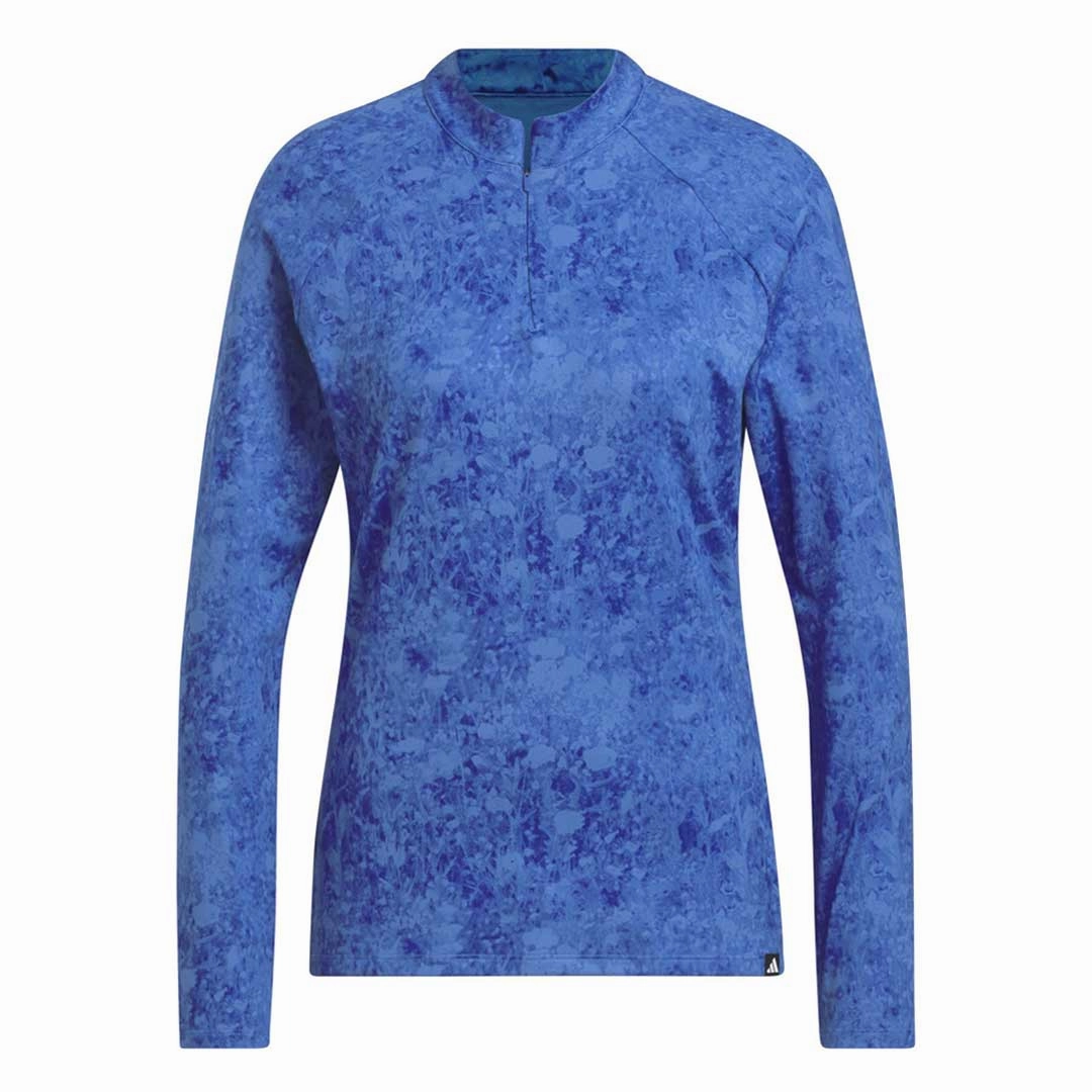 Multiaxial Compression Zones adidas - Women's Ultimate365 Tour Long Sleeve Printed 1/4 Zip Polo (HT1230)