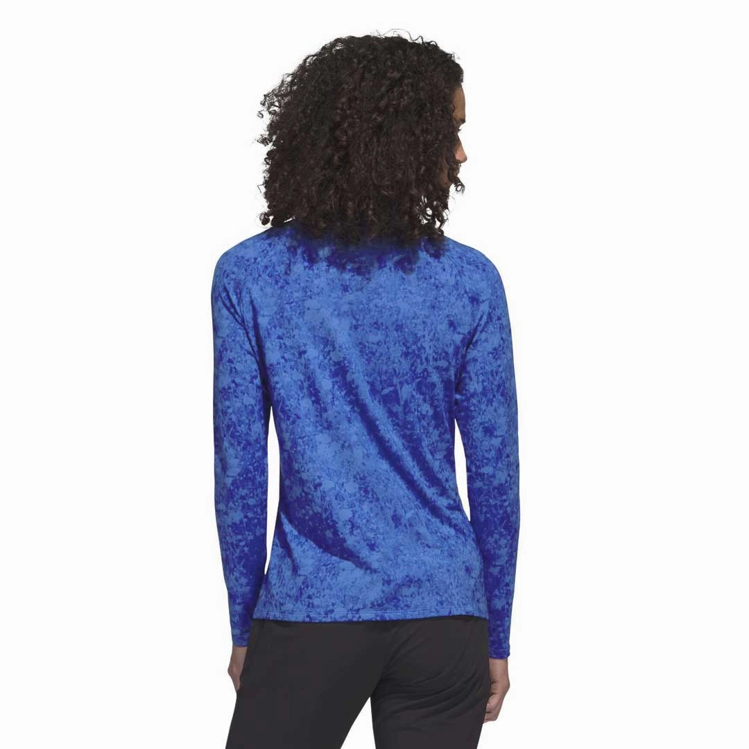 Motion Gear Drop Shoulder Fit adidas - Women's Ultimate365 Tour Long Sleeve Printed 1/4 Zip Polo (HT1230)