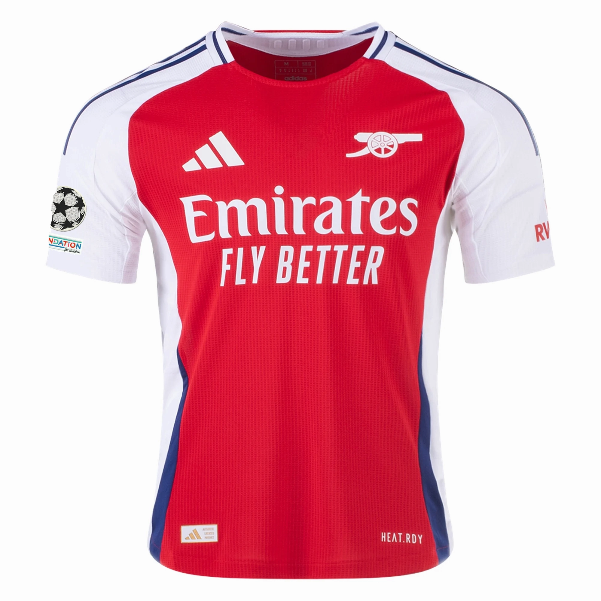 adidas Arsenal Authentic Jorginho Home Jersey w/ Champions League Patches 24/25 (Better Scarlet/White) Gym Ready