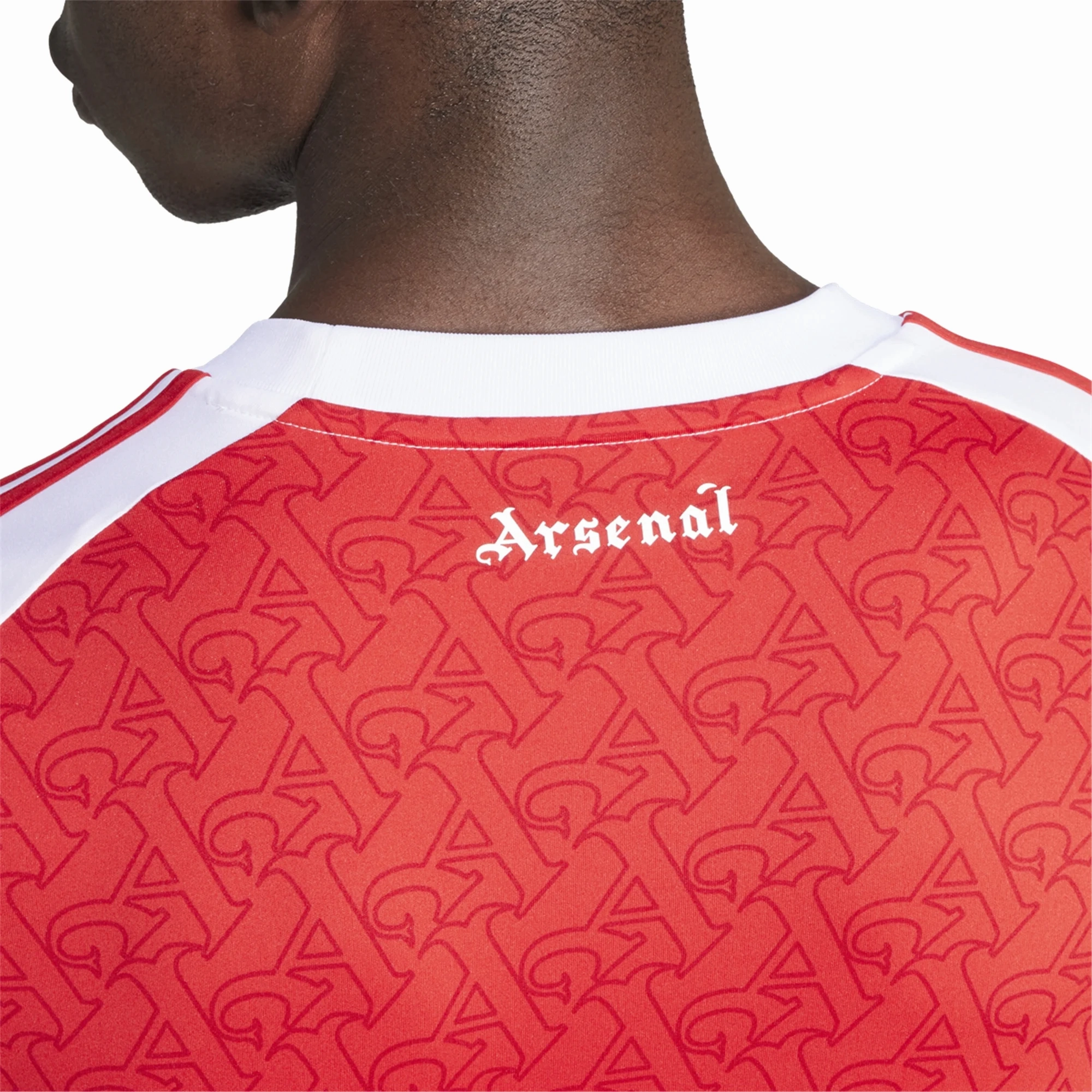 adidas Arsenal Long Sleeve Home Jersey w/ EPL   No Room For Racism Patches 25/26 (Better Scarlet/White) Tactile Surface Weave