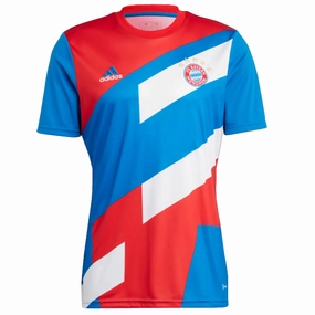 adidas Bayern Munich Prematch Jersey 22/23 (White/Bright Royal) Airflow Optimized