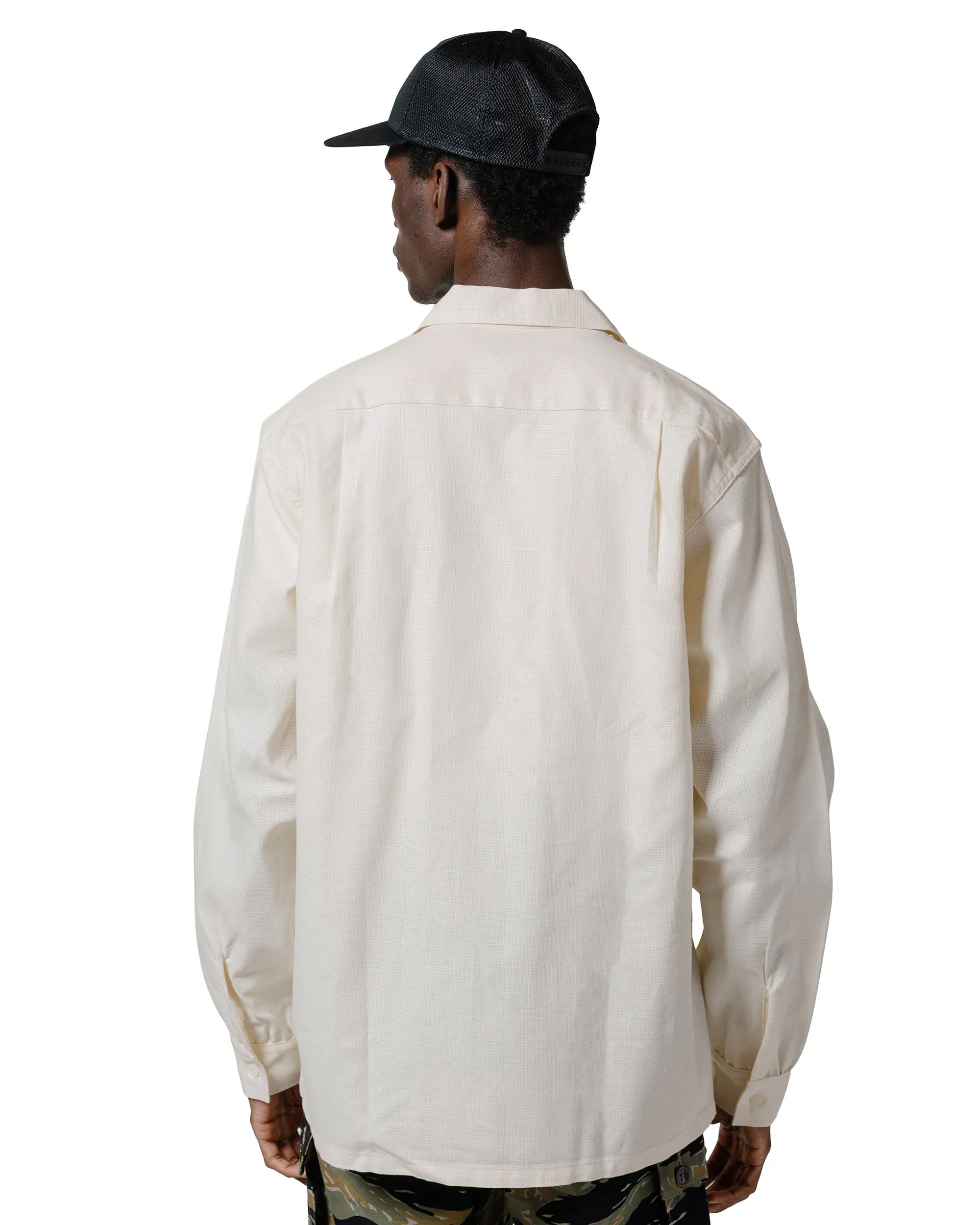 Easy Care Odor control The Real McCoy's MS25010 Joe McCoy Panama Shirt L/S Milk