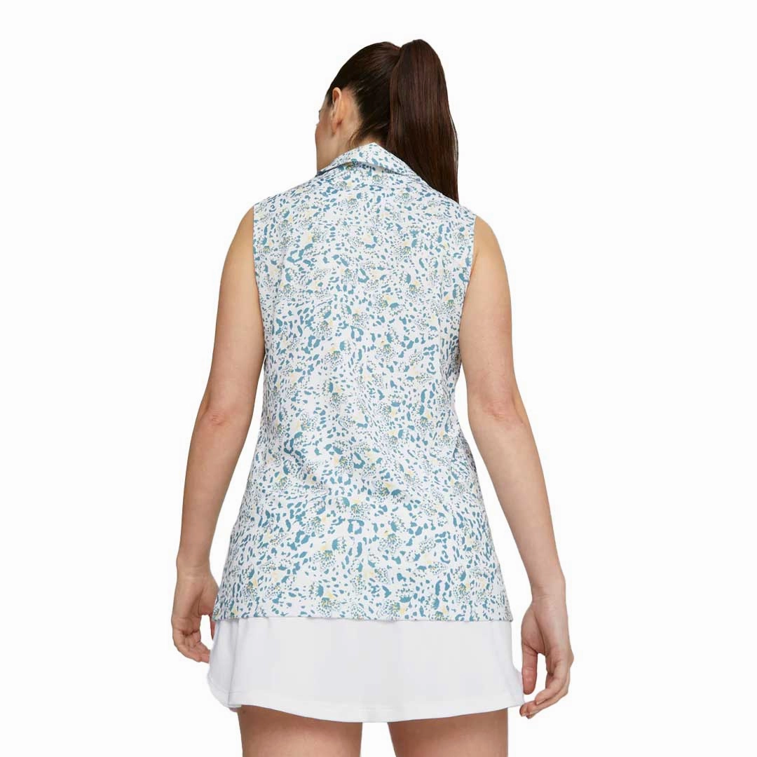 Puma - Women's MATTR Mariposa Sleeveless Golf Polo (621635 02) Durable Double Needle Hem