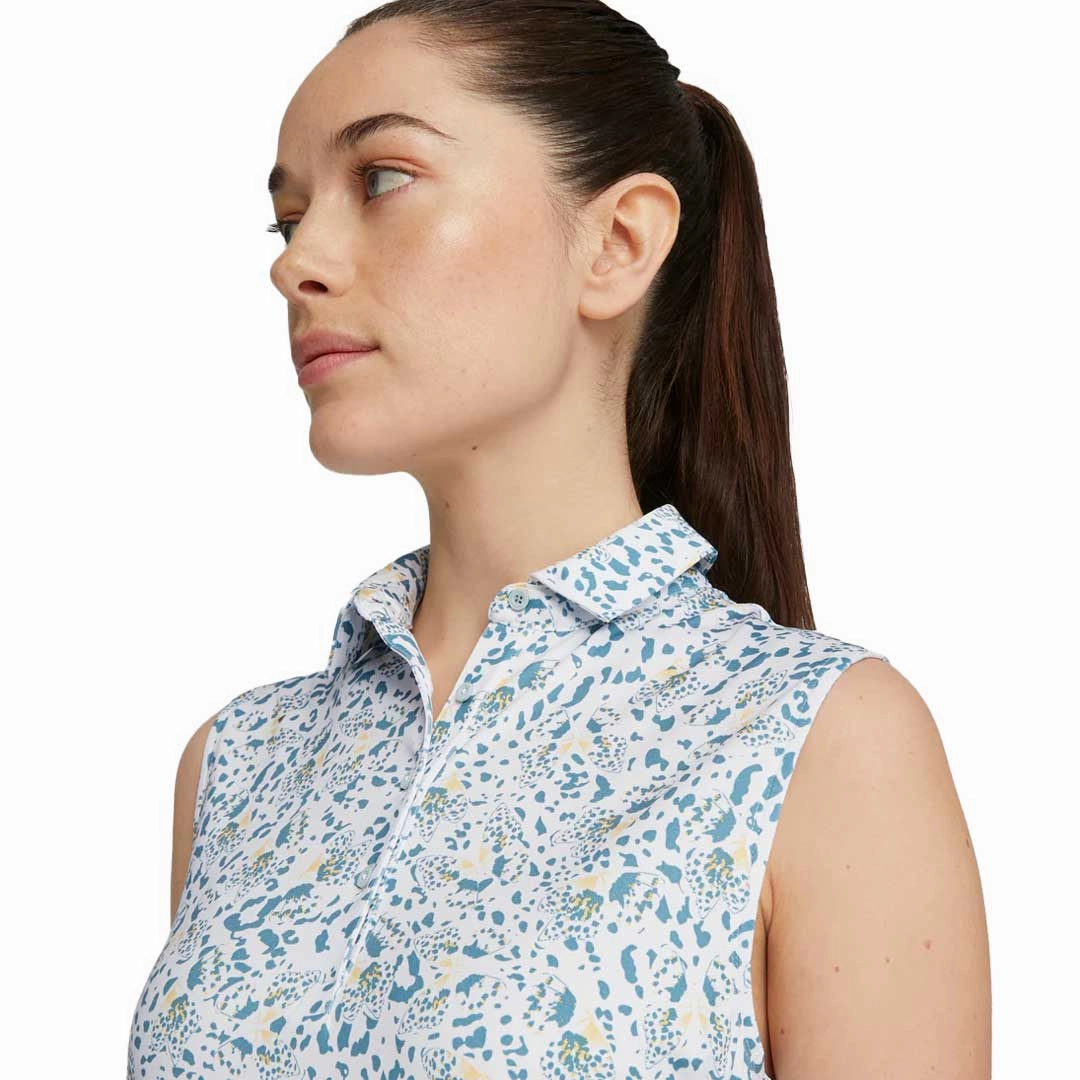 Cooling mesh Eco Friendly Recycled Yarn Puma - Women's MATTR Mariposa Sleeveless Golf Polo (621635 02)