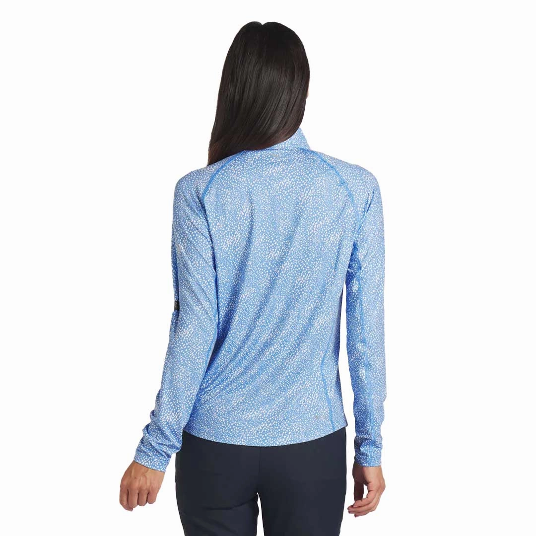 Comfortable Gear Double Stitched Hemming Puma - Women's You-V Microdot Quarter-Zip Golf Sweater (623934 01)