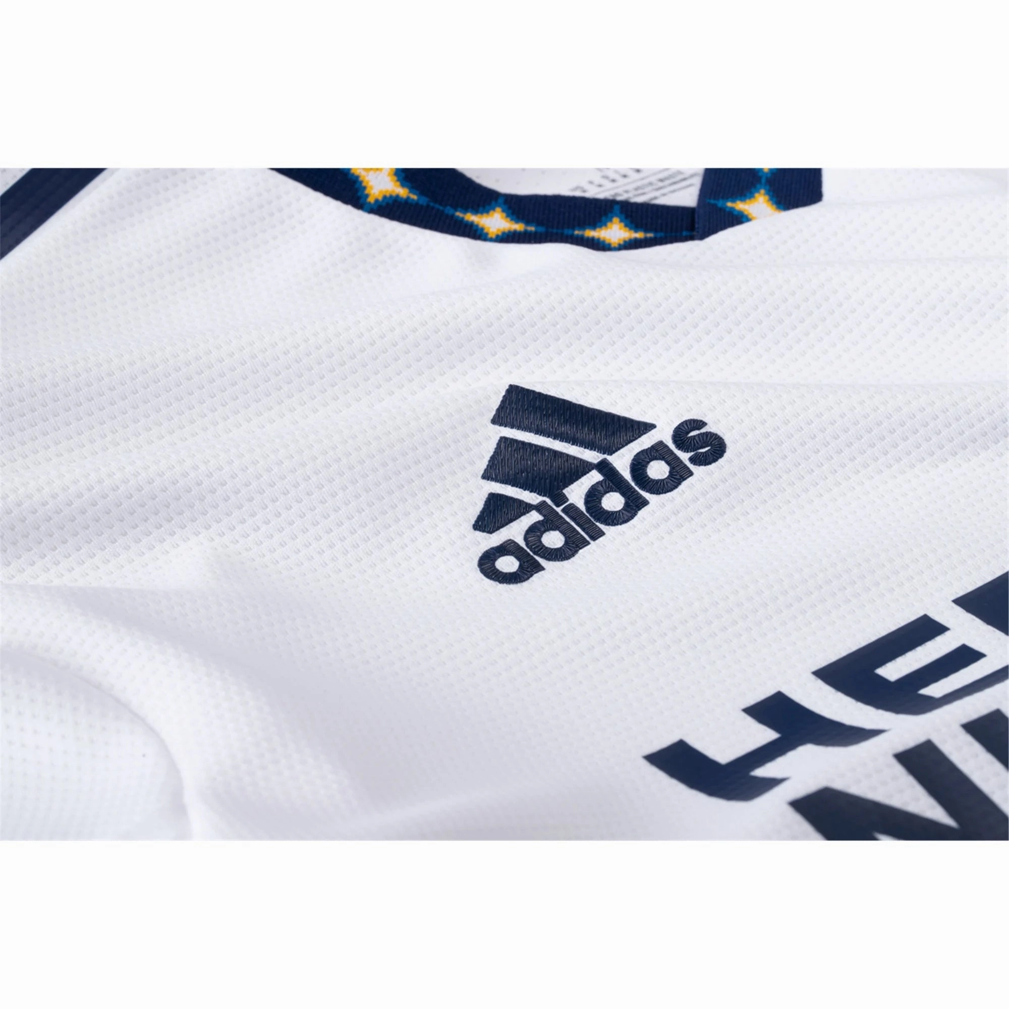 Flatlock stitching adidas Gonzalez LA Galaxy Home Authentic Jersey 22/23 w/ MLS Patches (White)