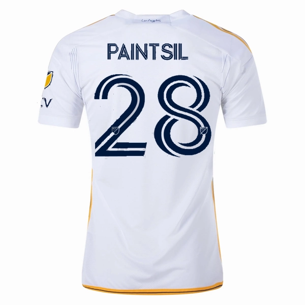 adidas LA Galaxy Joseph Paintsil Home Jersey w/ MLS   Apple TV Patches 24/25 (White/Yellow/Navy) Ultra Comfort
