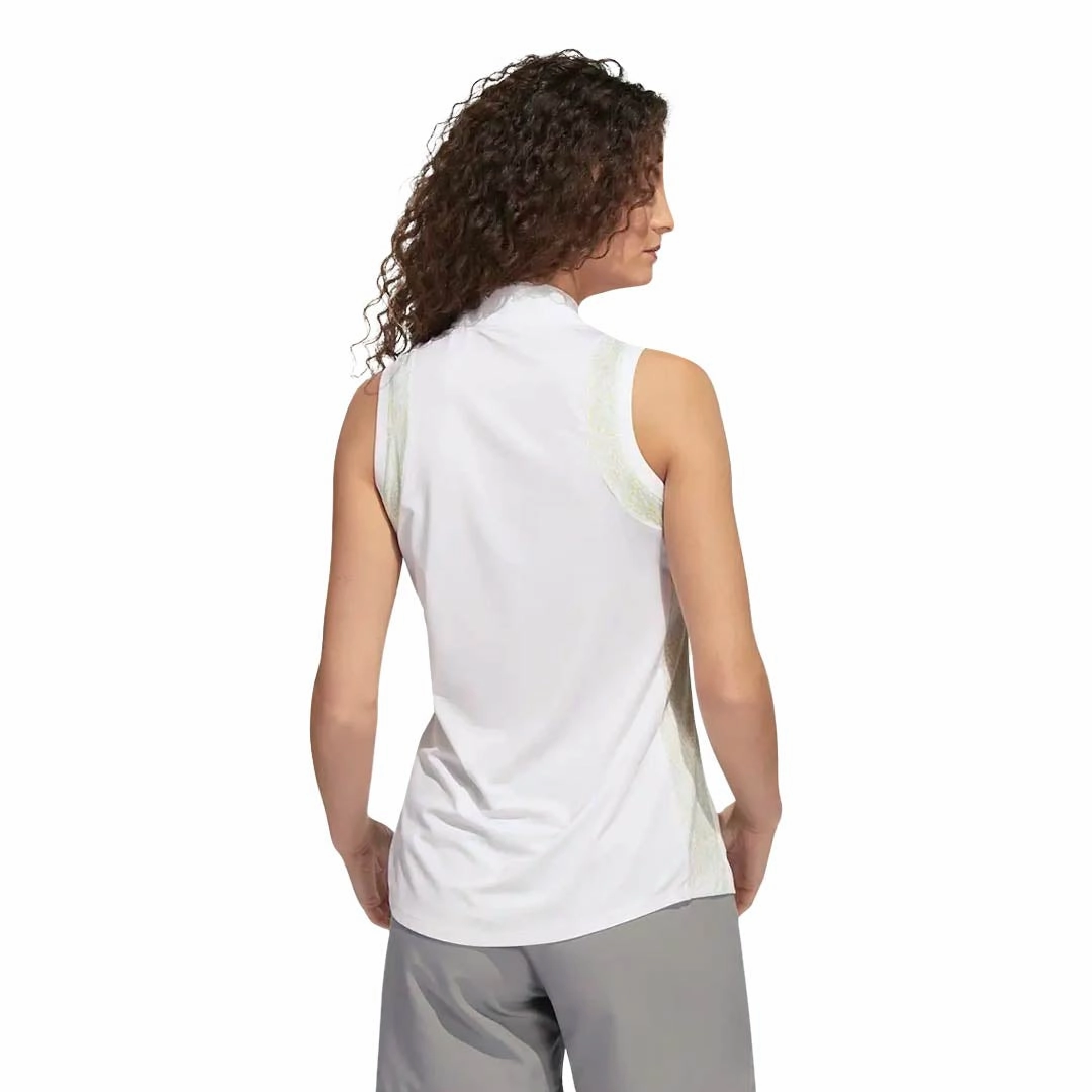 Stretchable Ribbed Collar Breathable Jersey Material adidas - Women's Ultimate365 Sleeveless Polo (HS6660)